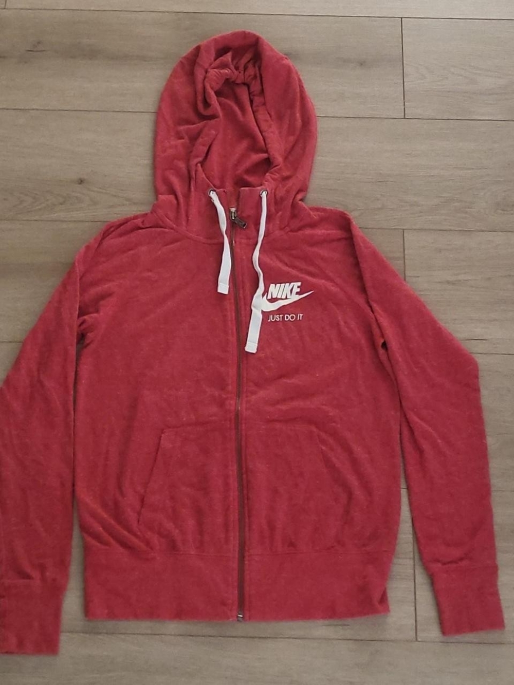 Nike Womens Red Full-Zip Hoodie